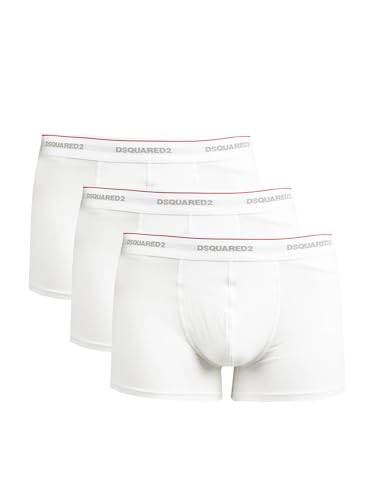 DSQUARED2 Herren Trunk, 3er Pack, White, L von DSQUARED2