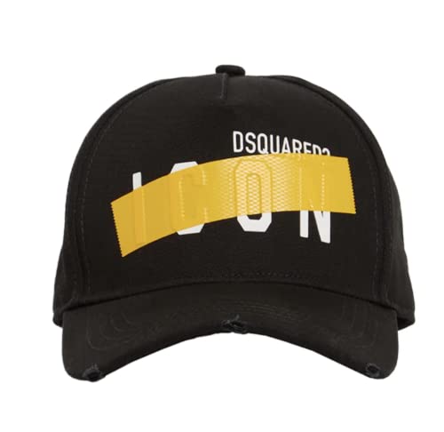 DSQUARED2 Hidden Swipe Tape Icon Baseballcap Cap Kappe Basebalkappe Hat Hut Black von DSQUARED2