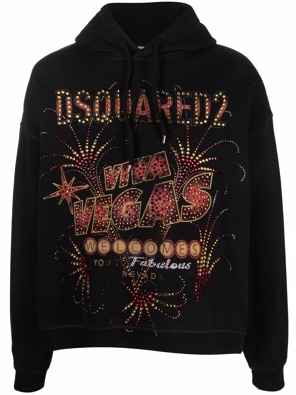 Dsquared2 Hoodie mit "Las Vegas"-Print - Schwarz von Dsquared2