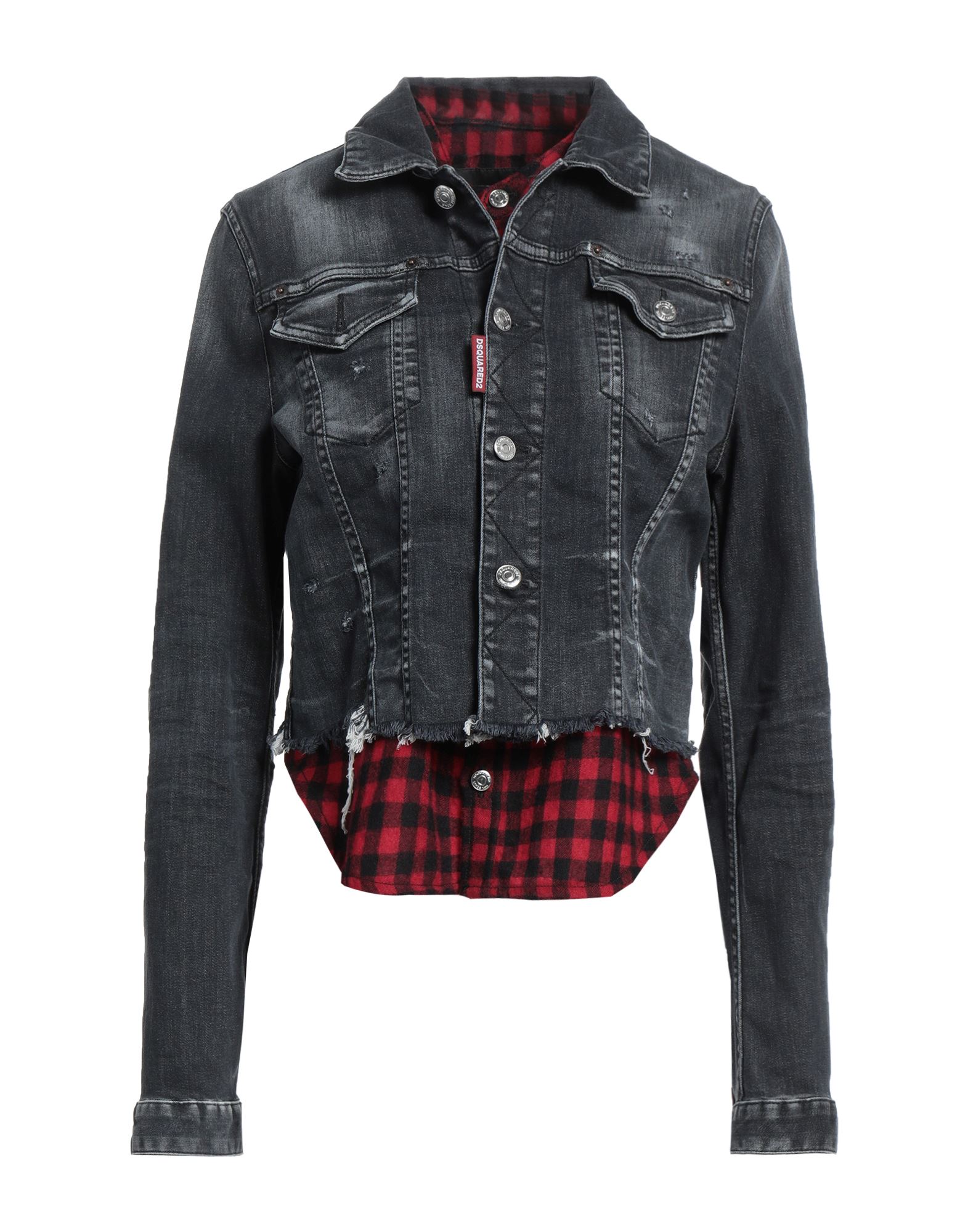 DSQUARED2 Jeansjacke/-mantel Damen Granitgrau von DSQUARED2