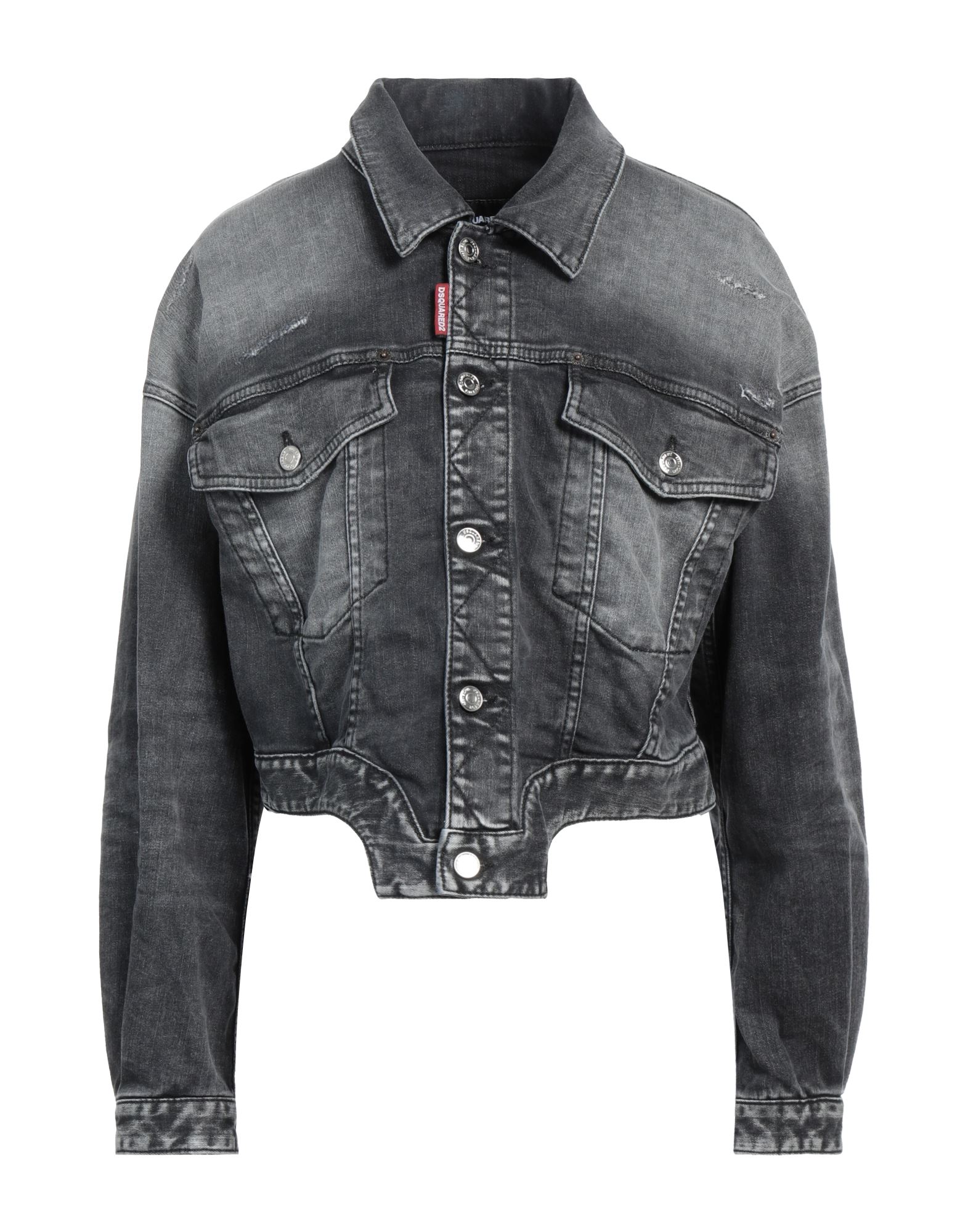 DSQUARED2 Jeansjacke/-mantel Damen Schwarz von DSQUARED2