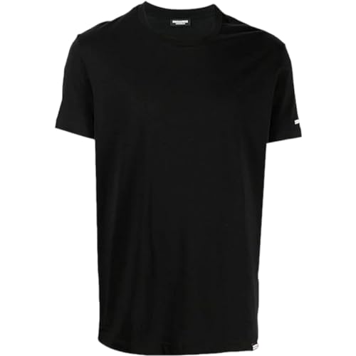 DSQUARED2 Kurzarm-T-Shirt für Herren, Marke, Modell D9M205190, aus Baumwolle., Schwarz , Large von DSQUARED2