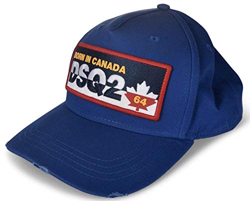 DSQUARED2 Leaf 64 Oversized Patch Logo Baseball Cap Kappe Basebalkappe Hat von DSQUARED2