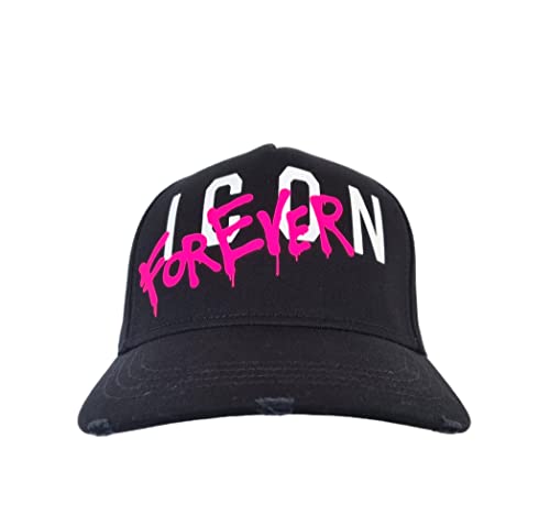 DSQUARED2 M2212 Icon Forever Baseballkappe für Herren, Schwarz, Schwarz , One size von DSQUARED2