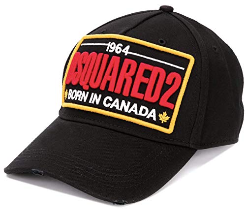 DSQUARED2 Oversized Fighter Patch Logo Baseballcap Cap Kappe Basebalkappe Hat Black DSQUARED2 Oversized Fighter Patch Logo Baseballcap Cap Kappe Basebalkappe Hat Black von DSQUARED2