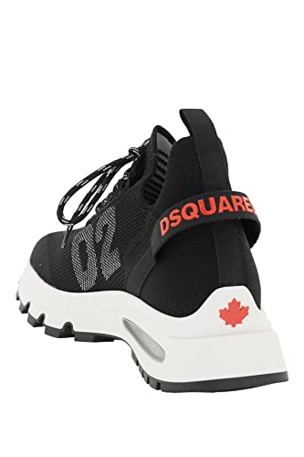 DSQUARED2 RUNDS2 2124 Herren-Sneaker-Schuhe Schwarz-Rot, Schwarz , 39 EU von DSQUARED2