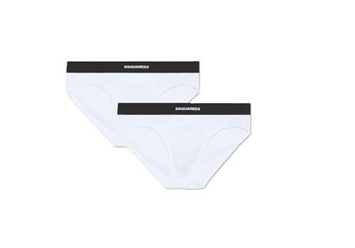 DSQUARED2 Twin Pack Brief DCX200070, 100 - Weiß, L von DSQUARED2