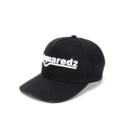 DSQUARED2 Zubehör Herren Baseballkappe Schwarz Weiß FW2020 von DSQUARED2