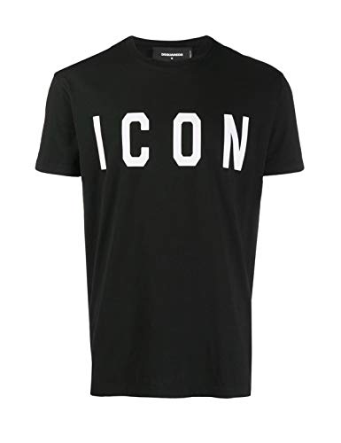 DSQUARED T-Shirt Uomo cod.S74GD0601 Black - White Size:XXL von DSQUARED2