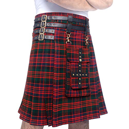 DSS KILTS Verstellbare 473 g Schottenkaro Utility Kilts für Herren mit abnehmbarer Vordertasche, Macdonald Tartan, 40 DSS KILTS Verstellbare 473 g Schottenkaro Utility Kilts für Herren mit abnehmbarer Vordertasche, Macdonald Tartan, 40 von DSS KILTS