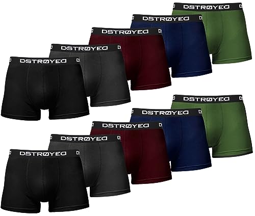 DSTROYED ® Boxershorts Herren 10er Pack S-5XL Unterhosen Männer Unterwäsche Men (4XL, 516b 10er Set Mehrfarbig) von DSTROYED