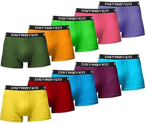 DSTROYED ® Boxershorts Herren 10er Pack S-5XL Unterhosen Männer Unterwäsche Men (5XL, 516d 10er Set Mehrfarbig) von DSTROYED