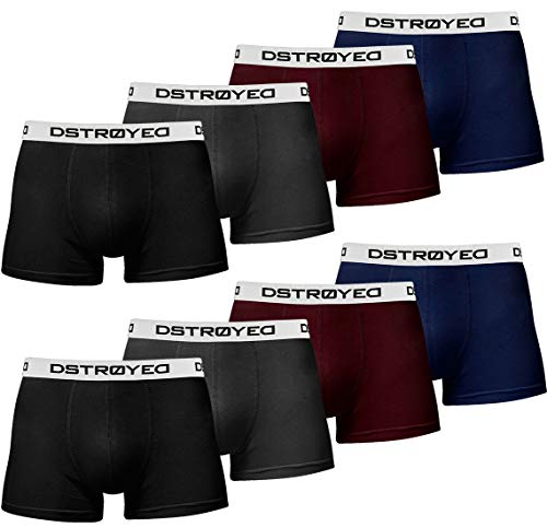 DSTROYED ® Herren Boxershorts Men 8er Pack Unterwäsche Unterhosen Männer Retroshorts Baumwolle 316 (3XL, 316c 8er Set Mehrfarbig) von DSTROYED