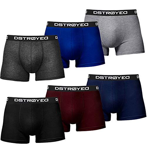 DSTROYED ® Boxershorts Men Herren 6er Pack Unterwäsche Unterhosen Männer 606 (XXL, 606b 6er Set Mehrfarbig) von DSTROYED