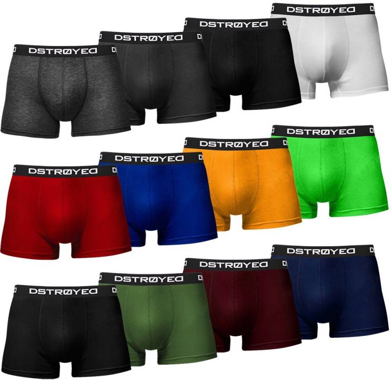 DSTROYED Boxershorts DSTROYED ® Boxershorts Herren 12er Pack Retroshorts 313 XL (Spar-Pack, 12er Pack) S - 7XL von DSTROYED