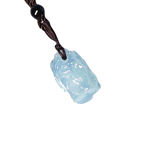 DSXJEZNJ natural stone pendant 1 stück Mode Einfache Aquamarin Anhänger Natürliche Unregelmäßige Quarz Stein Kristall Punkt Anhänger for Männer und Frauen Schmuck von DSXJEZNJ