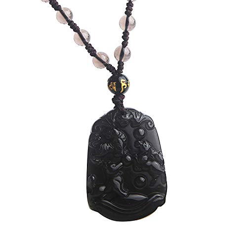 DSXJEZNJ natural stone pendant Natürlicher Eis-Obsidian-Anhänger for Frauen Männer Edelstein-Kristallperlen-Halsketten-Anhänger 42 x 28 x 10 mm AAAA von DSXJEZNJ