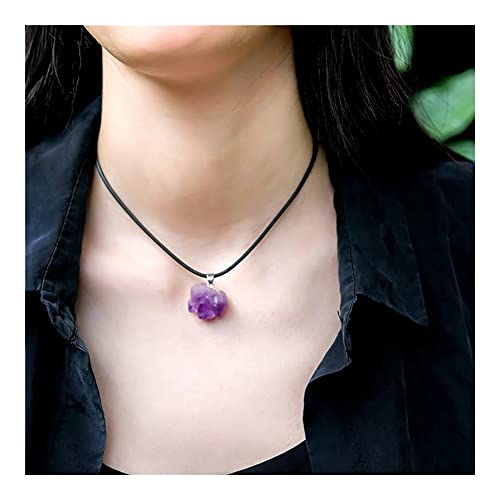 DSXJEZNJ natural stone pendant Wohnkultur Mode Einfacher Amethyst Anhänger Naturquarz Stein Rohkristalle for Männer Frauen Schmuck Lila Reiki Probe Geschenk Reiki (Size : 10pc) von DSXJEZNJ