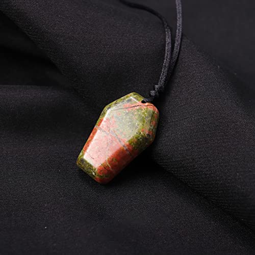 natural stone pendant 1 Stück Naturstein-Ornamente, Kristall-Anhänger, geschnitzte Halskette, DIY-Schmuck, Basteln, Geschenk for Frauen oder Männer ( Color : As Shown 1.18in , Size : Taille unique ) von DSXJEZNJ