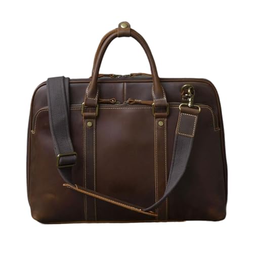 DSYZVEIW Business-Handtaschen Aktentaschen Herren-Tragetaschen Echtes Leder Laptoptaschen Messenger-Schultertaschen von DSYZVEIW