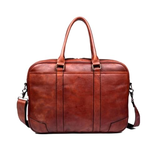 DSYZVEIW Herren Laptoptaschen Handtaschen Aktentaschen Echtes Leder Messenger Schultertaschen Tragetaschen von DSYZVEIW
