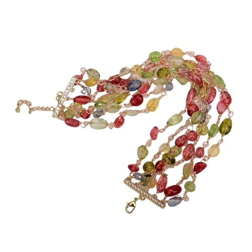 DSZUJTYROP 7 Rows Colour Amorphous Oval Multi Color Crystal Bracelet Clasp DSZUJTYROP 7 Rows Colour Amorphous Oval Multi Color Crystal Bracelet Clasp von DSZUJTYROP