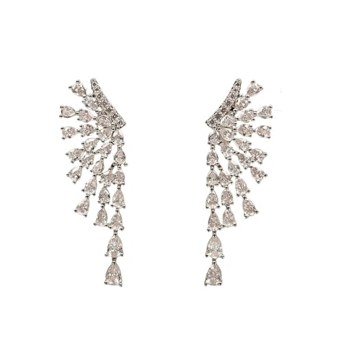 DSZUJTYROP Silver Color Women's Dangle Earrings with Stone Party Jewelry Gifts von DSZUJTYROP