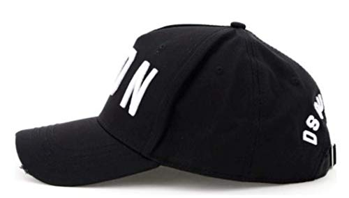 DSQUARED 2 Icon Distressed Black Cap, Schwarz , Einheitsgröße von DSQUARED2