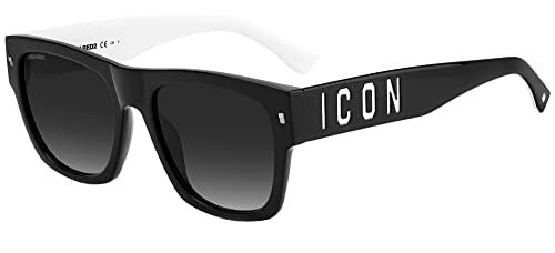 Dsquared Unisex Icon 0003/s Sunglasses, 80S/9O Black White, 56 von DSQUARED2