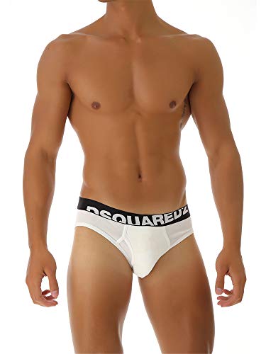 DSquared Uomo Slip Twinpack Briefs Bianco Mod. DCX670030 XL von DSQUARED2