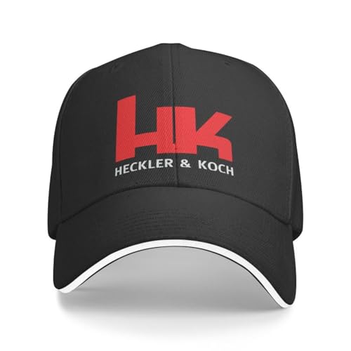 Classic Custom Punk HK Heckler Firearms Baseball Cap for Men and Women, Adjustable Dad Hat, Solar Protection, Cool von DTDSWNCD