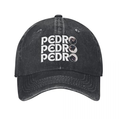 DTDSWNCD Beeindruckender Pedro Waschbär Tanz Baseballkappe Vintage Denim Getragener Waschbärhut Unisex Outdoor Sommer Unstrukturierte Weiche Mützen Cooler Hut von DTDSWNCD