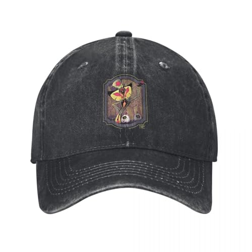 DTDSWNCD Klassisch Hazbin Sir Pentious ELS Baseballmützen Vintage Gewaschen Getragen Anime Action Unisex Outdoor Verstellbar Cool Hüte von DTDSWNCD