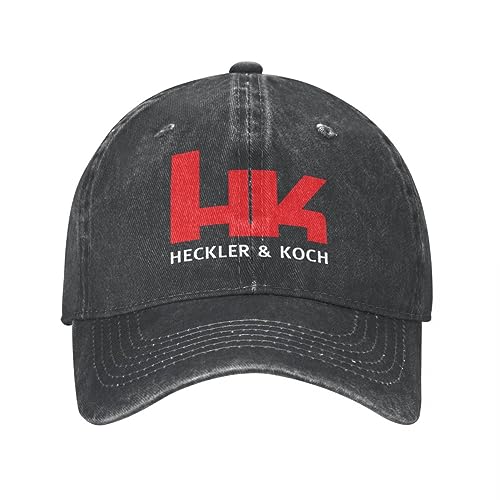 DTDSWNCD Klassisch Heckler Y Koch Baseballkappe Unisex HK Logo Gewaschen Getragen Mode Outdoor Laufen Golf Verstellbar Snapback Cool von DTDSWNCD