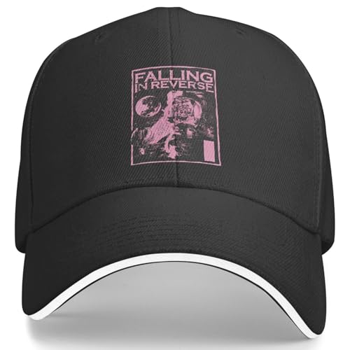 Klassisch Fallen In Rückwärts Rock Musik Metal Band Unisex-Teens Drucken Trucker Hut Frühling Tennis Schlittschuh Sonnencreme Snapback Kappe Cool von DTDSWNCD