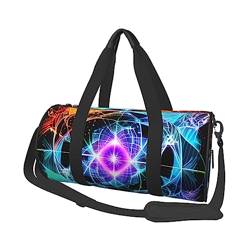 Acht dimensionaler Platz & * Runde große Kapazität faltbare Seesack für Damen Herren Gym Tote, Sport Duffel., Schwarz , Einheitsgröße von DTGPRO