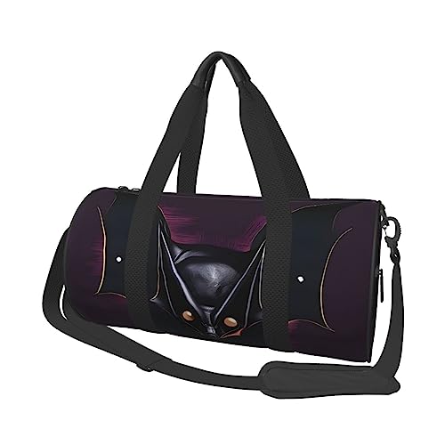 Black Ghost Bat&* Runde große Kapazität faltbare Seesack für Damen Herren Gym Tote, Sport Duffel., Schwarz , Einheitsgröße von DTGPRO