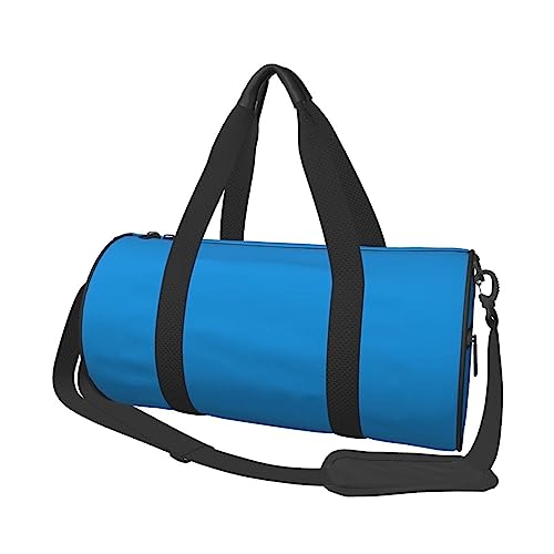 Einfarbig Blau & * Rund Große Kapazität Faltbare Seesack für Damen Herren Gym Tote, Sport Duffel., Schwarz , Einheitsgröße von DTGPRO