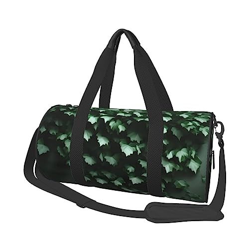 Green Creeper Round Large Capacity Foldable Duffel Bag for Women Men, Gym Tote, Sports Duffel., Schwarz , Einheitsgröße von DTGPRO