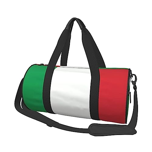 Italien-Flagge & * Runde große Kapazität faltbare Seesack für Damen Herren Gym Tote, Sport Duffel., Schwarz , Einheitsgröße von DTGPRO