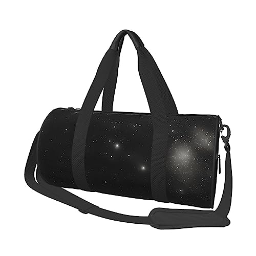 Schwarze und weiße Galaxy&* Runde große Kapazität faltbare Seesack für Damen Herren Gym Tote, Sport Duffel., Schwarz , Einheitsgröße von DTGPRO