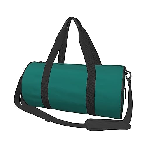 Solide dunkelgrüne runde große Kapazität faltbare Seesack für Damen und Herren, Sporttasche, Sporttasche., Schwarz , Einheitsgröße von DTGPRO