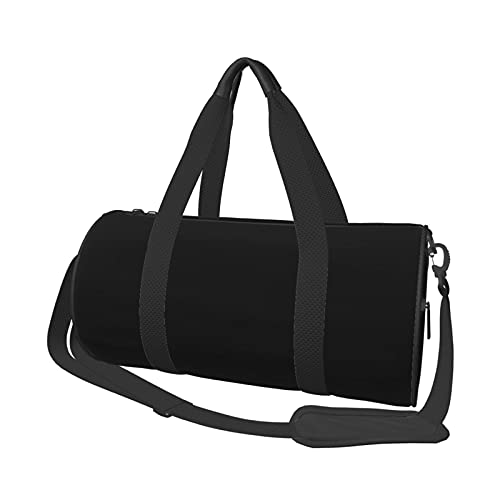 Solide schwarze runde große Kapazität faltbare Seesack für Damen und Herren, Sporttasche, Sporttasche., Schwarz , Einheitsgröße von DTGPRO