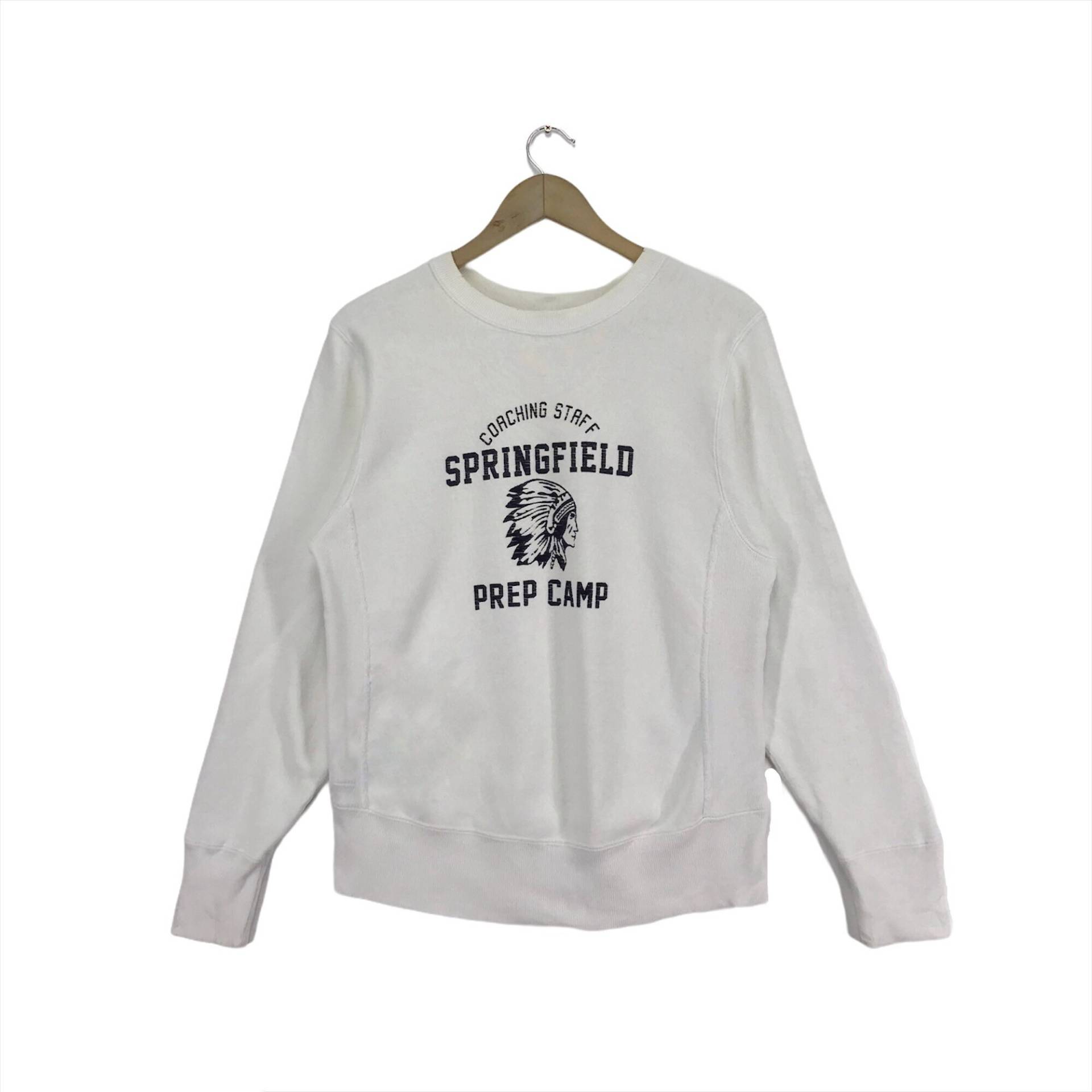 Vintage 80Er Champion Reverse Weave Sweatshirt Großes Logo Pullover Springfield Prep Camp Größe Medium von DTHREESTORE