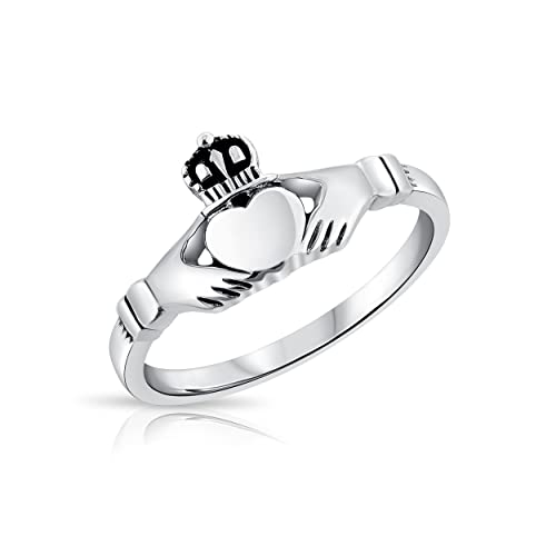 DTPsilver® 925 Sterling Silber Claddagh Ring - Liebe, Loyalität und Freundschaft von DTPsilver