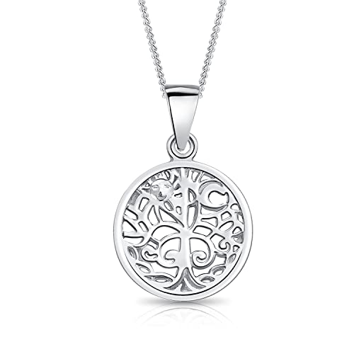 DTPsilver® 925 Sterling Silber Halskette - Baum des Lebens Anhänger - kette Breite: 1,2 mm - Verstellbare Länge: 40 bis 45 cm von DTPsilver