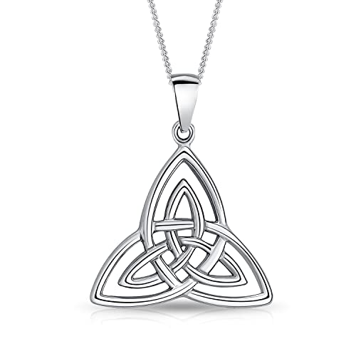 DTPsilver® 925 Sterling Silber Halskette - Keltischer Dreifaltigkeitsknoten Anhänger - kette Breite: 1,2 mm - Verstellbare Länge: 40 bis 45 cm von DTPsilver