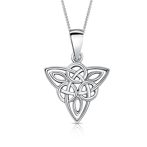 DTPsilver® 925 Sterling Silber Halskette - Kleiner Keltischer Knoten Anhänger - kette Breite: 1,2 mm - Verstellbare Länge: 40 bis 45 cm von DTPsilver