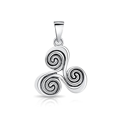 DTPsilver® 925 Sterling Silber Kleiner Keltischer Triskele Anhänger von DTPsilver