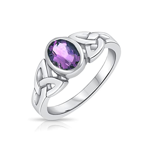 DTPsilver® 925 Sterling Silber Ring - Keltische Dreifaltigkeitsknoten - Keltische Kollektion - Amethyst von DTPsilver